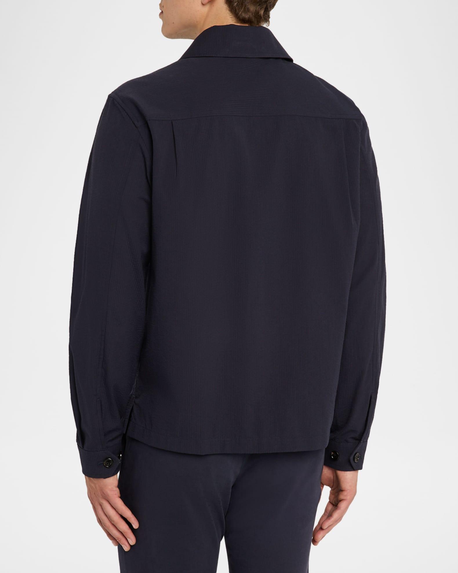 Men's Cotton Seersucker Shirt Jacket Product Image