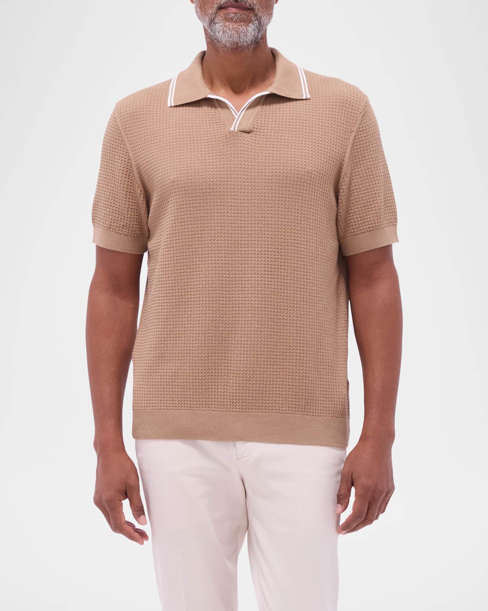 Men's Johnny Collar Short-Sleeve Sweater Product Image