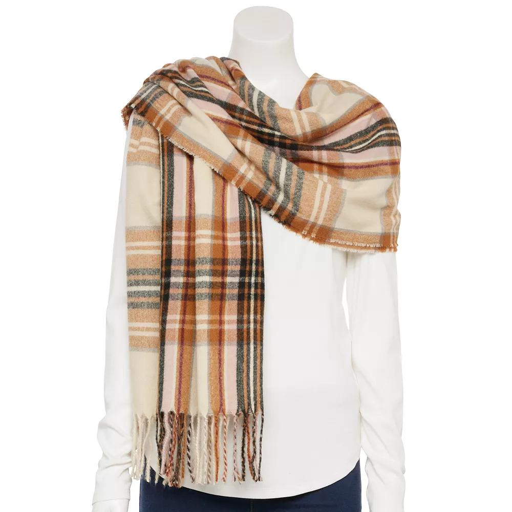 Women's Nine West Textured Soft Touch Wrap Scarf, Neutral Team Product Image