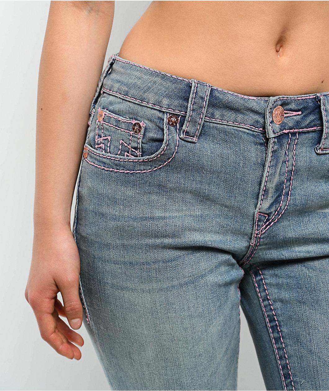 True Religion Billie Big T California Poppy Mid Rise Jeans Product Image