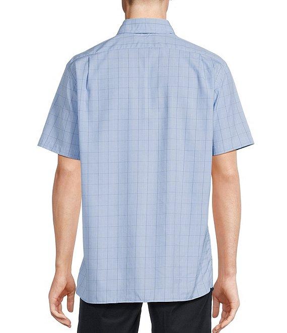 Daniel Cremieux Signature Label Short Sleeve Button Down Poplin Windowpane Woven Shirt Product Image