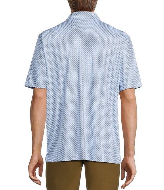 Roundtree & Yorke Performance The Fairway Short Sleeve 3D Geometric Print Polo Shirt Product Image