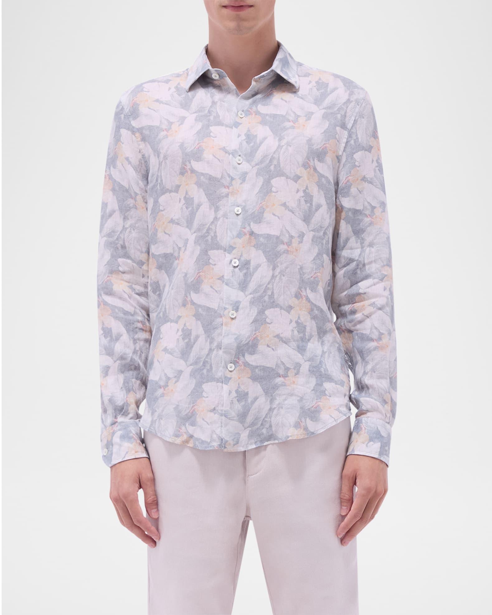 Men's Julien Linen Floral Sport Shirt Product Image