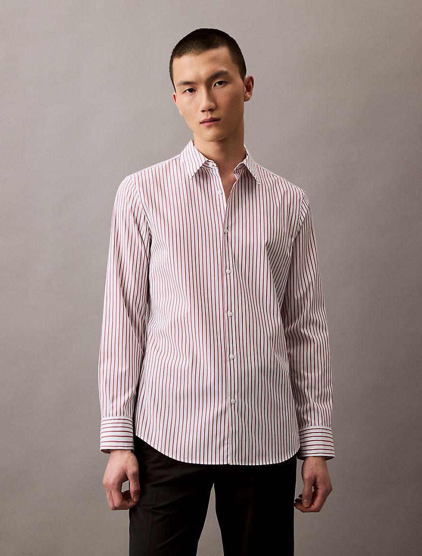 Tech Cotton Slim Button Down Shirt Product Image