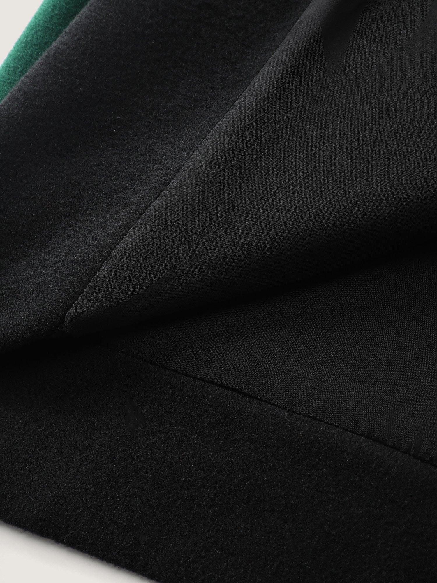 Color Contrast Belted Lined Coat Female Product Image