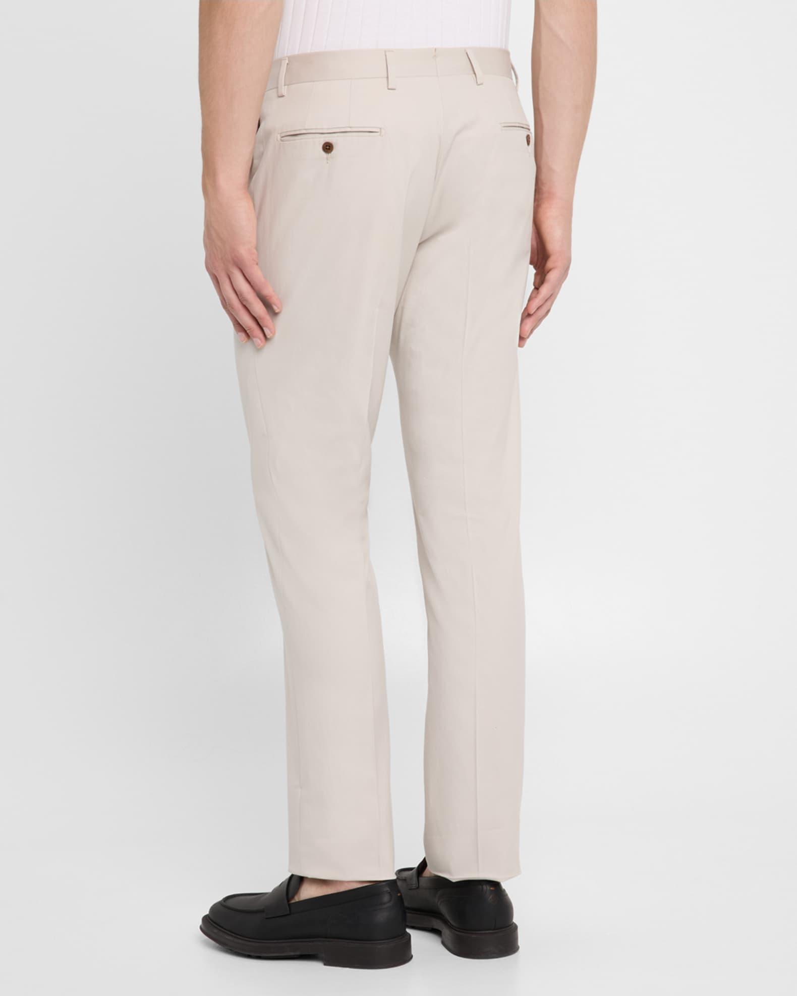 Men's Flat-Front Twill Trousers Product Image