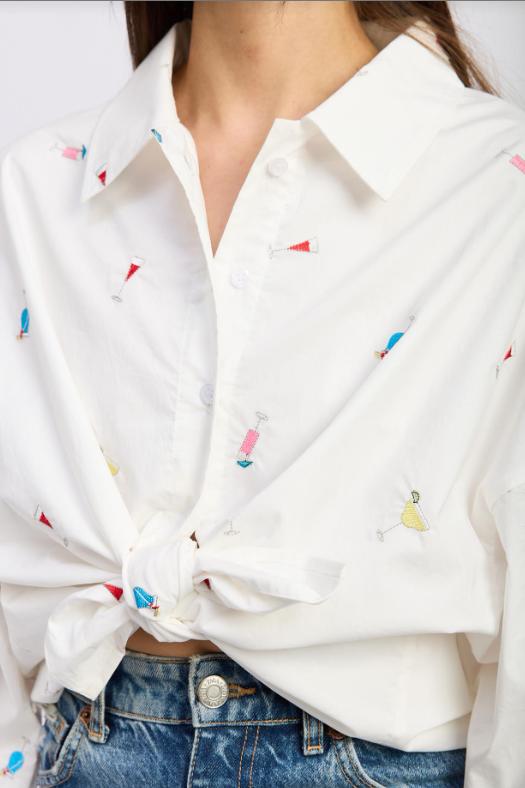 Nellie Short | White Pink Multi Product Image