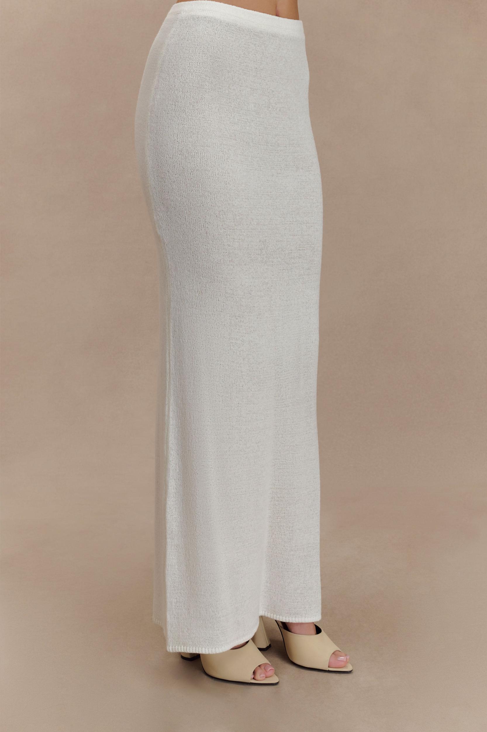 Phoebe Knit Maxi Skirt - Ivory Product Image