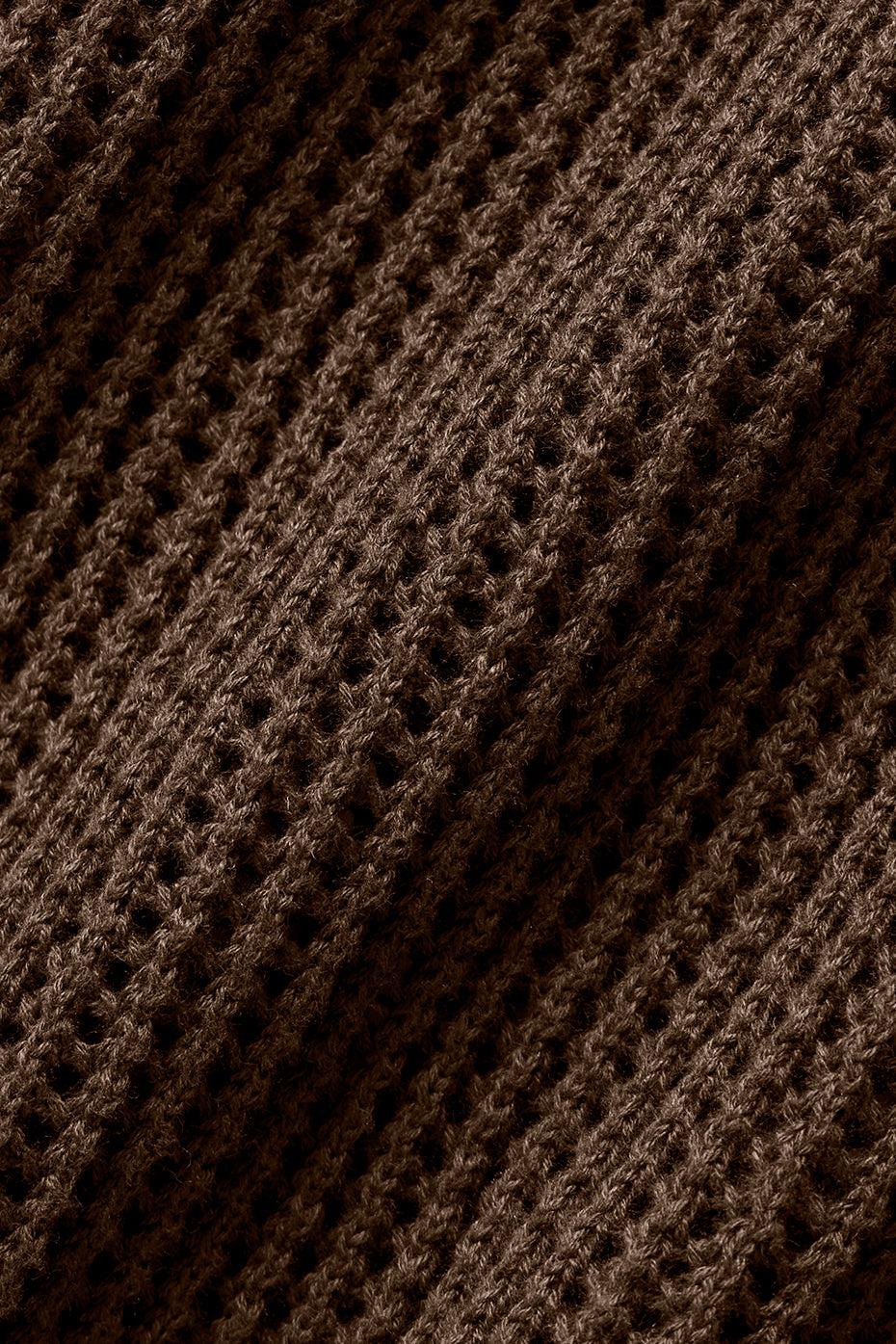 Open-Knit Polo - Espresso Male Product Image