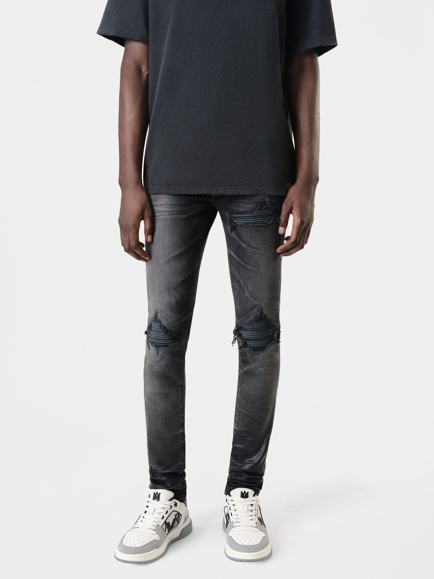 WAXED TONAL MX1 JEAN - Waxed Faded Black Male Product Image