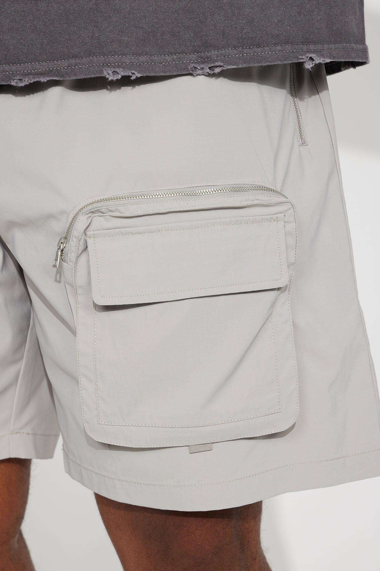 In The Field Relaxed Cargo Shorts - Grey Product Image