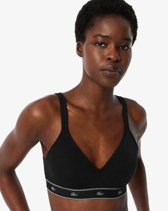 Padded Stretch Cotton Triangle Bralette Product Image