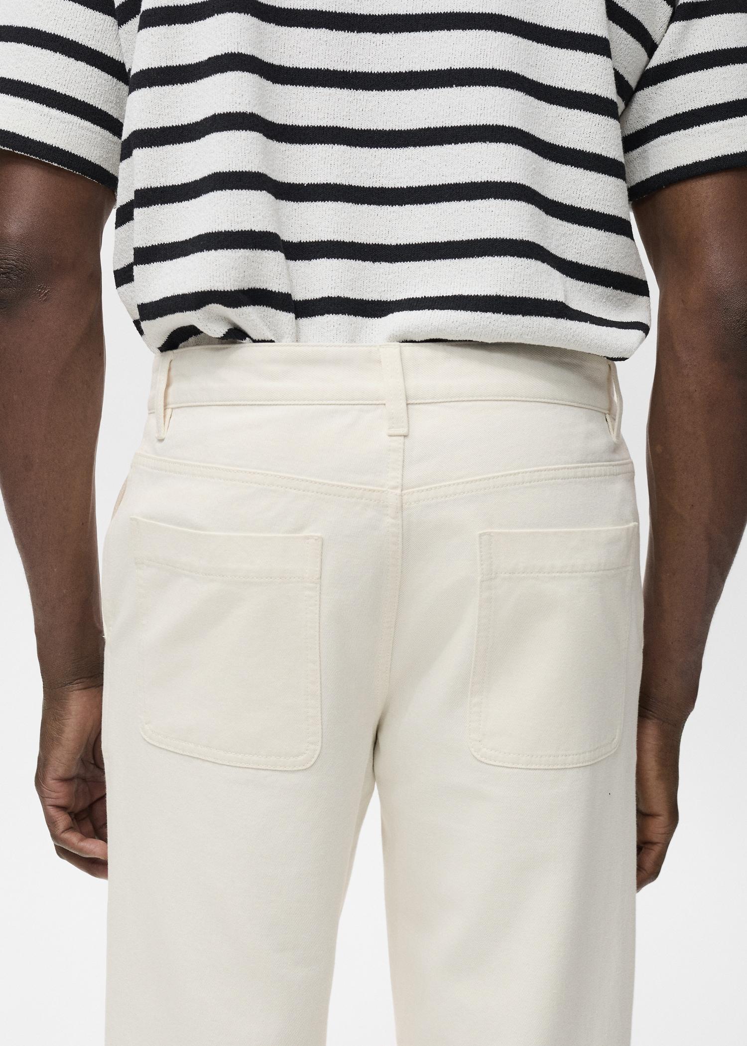 Regular-fit jeans made from a cotton-linen blend - Men | MANGO USA Product Image