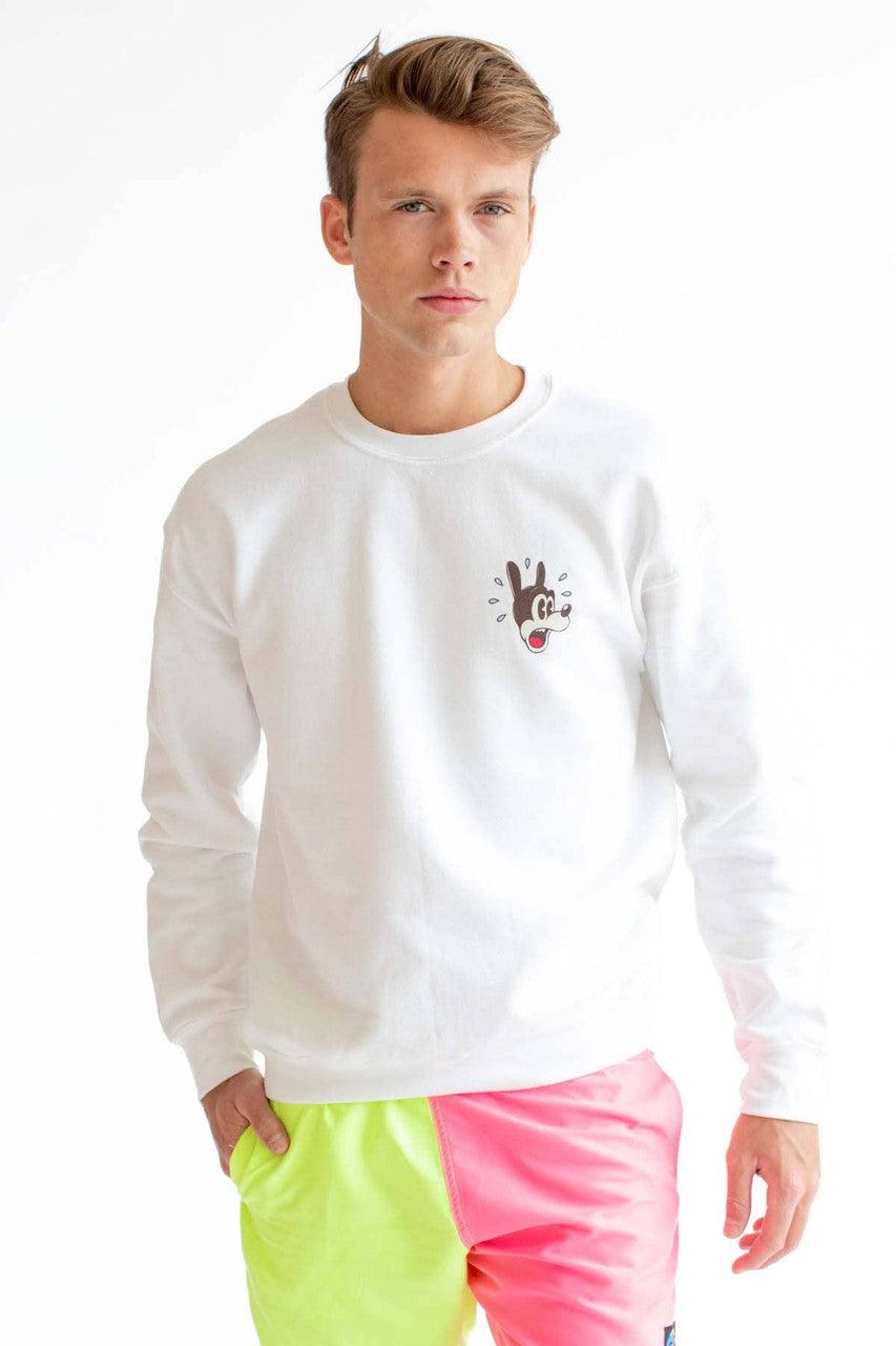 Surprised Cartoon Dog Sweatshirt Product Image