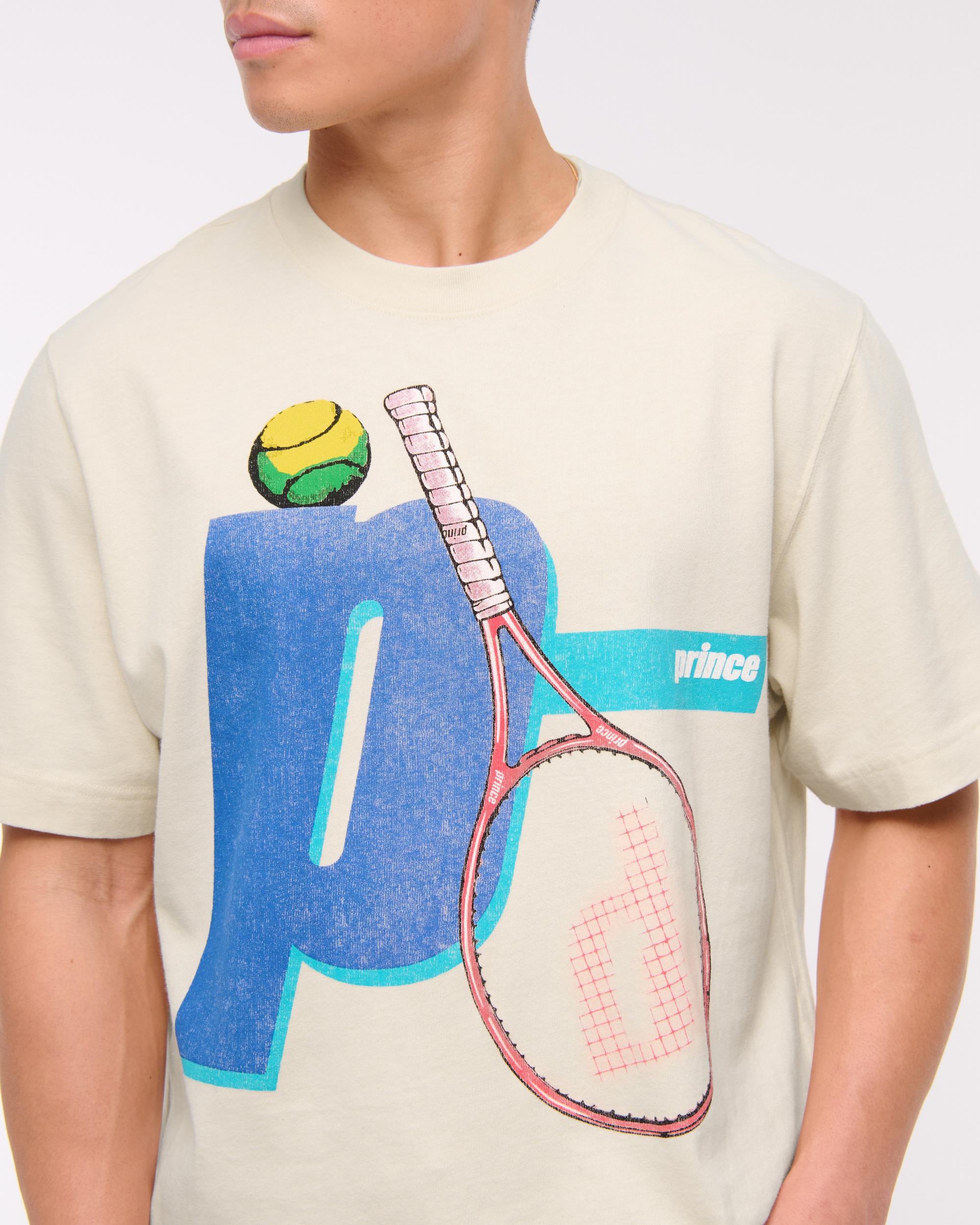 Prince Tennis Vintage-Inspired Cropped Graphic Tee Product Image
