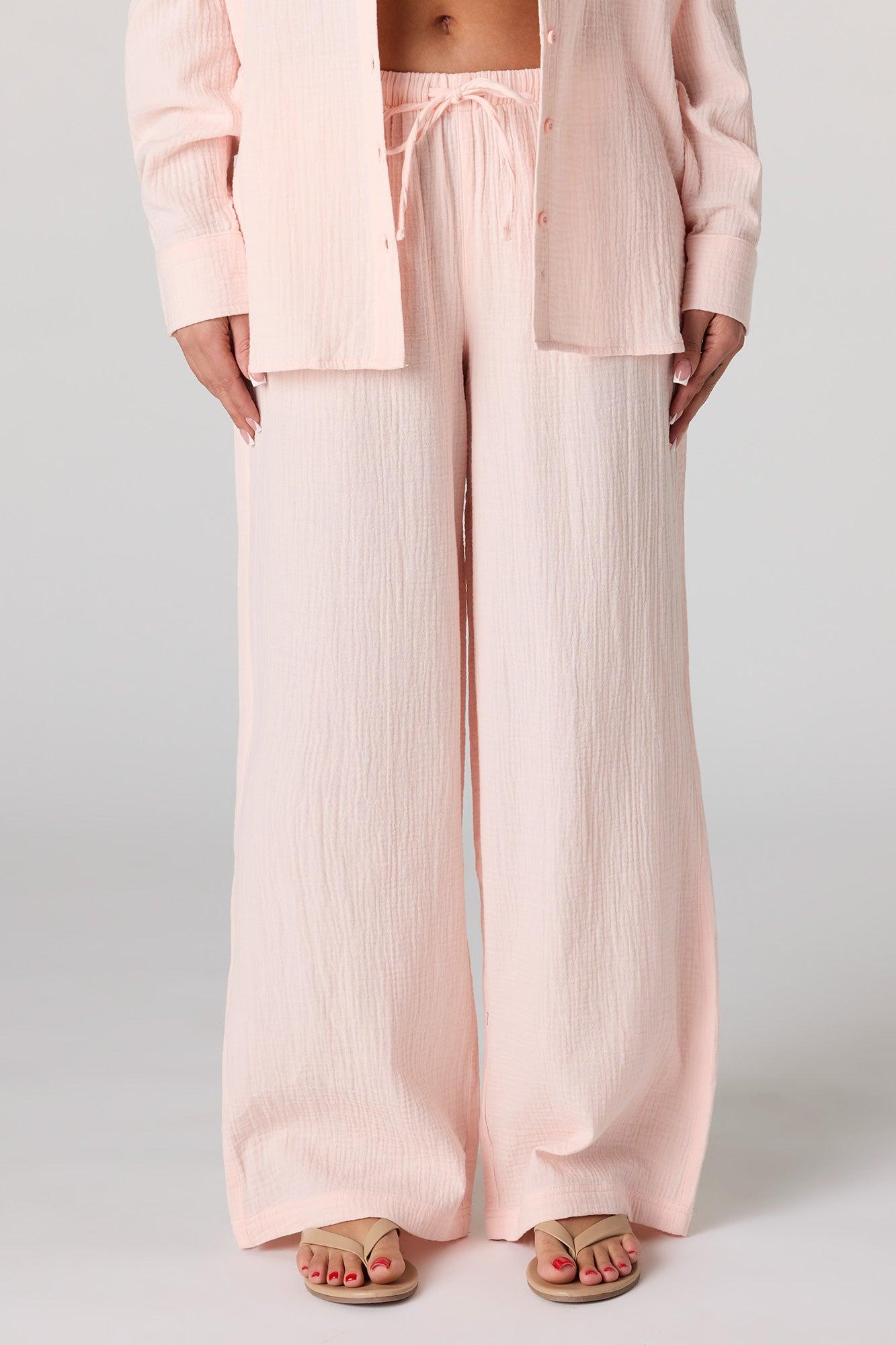 Flowy Gauze Wide Leg Pant Female Product Image