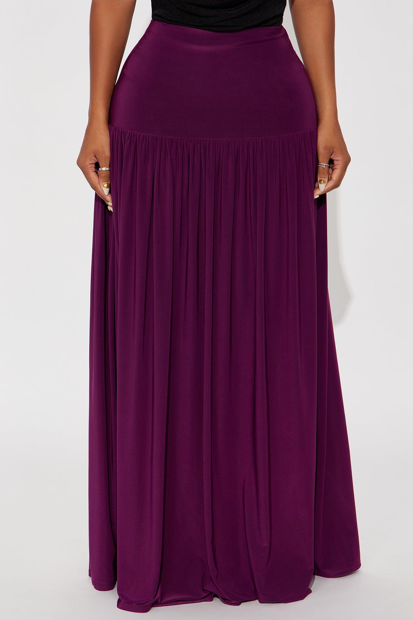 Marnie Tiered Drop Waist Maxi Skirt - Magenta Female Product Image