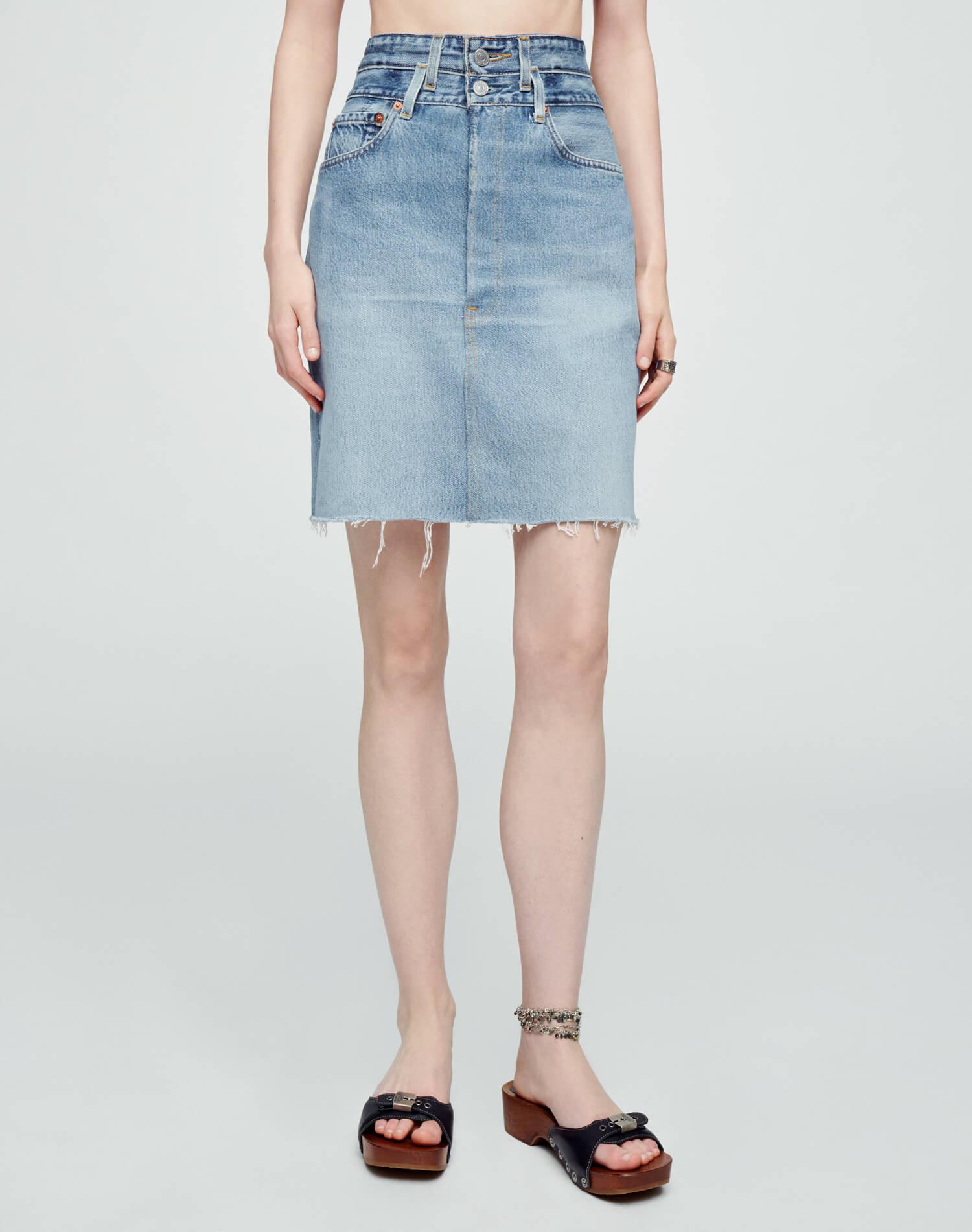 Levi's Double Waisted Pencil Skirt - Indigo (Retail) Product Image