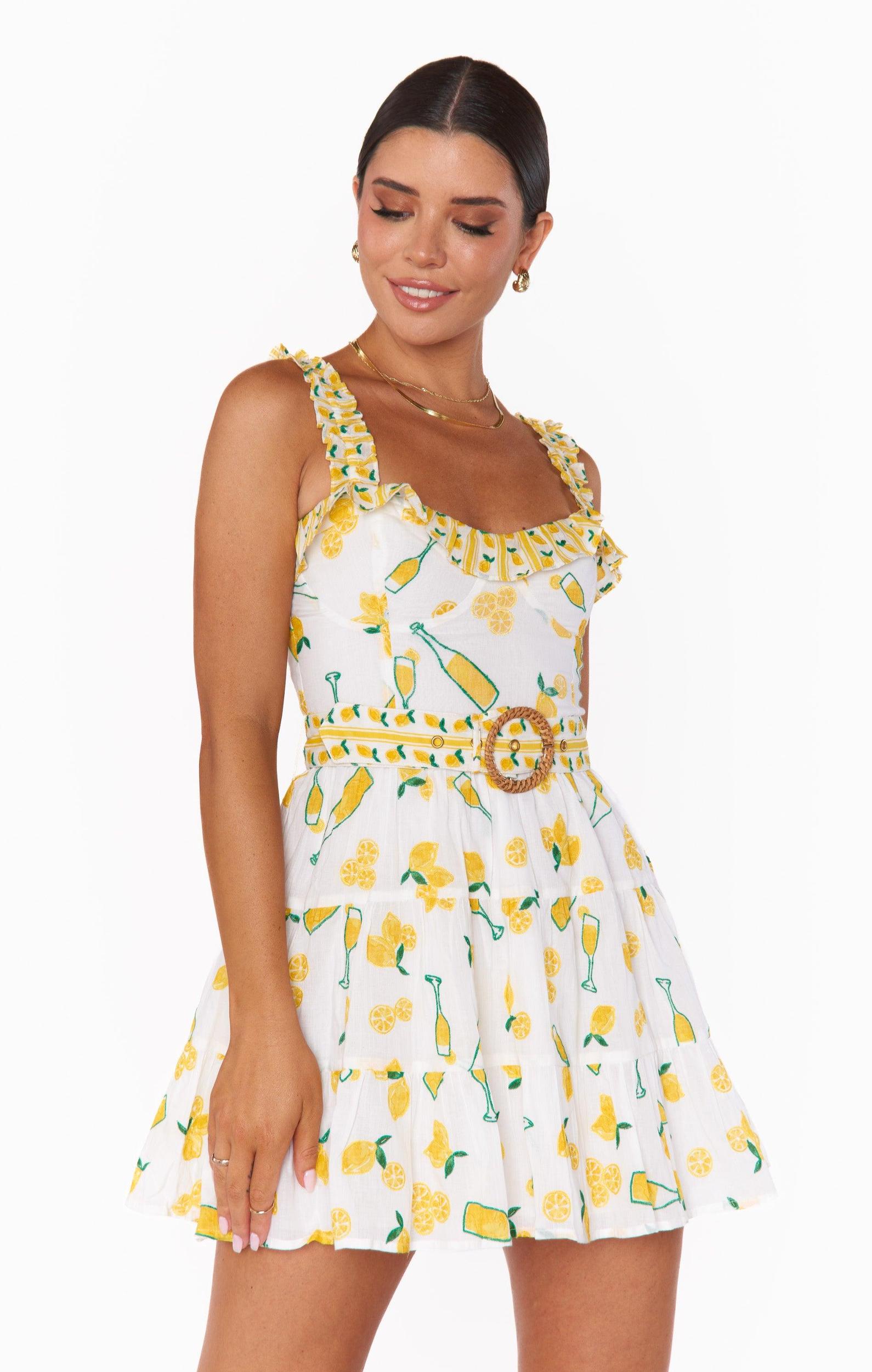 Jolene Mini Dress ~ Limoncello Embroidery Product Image