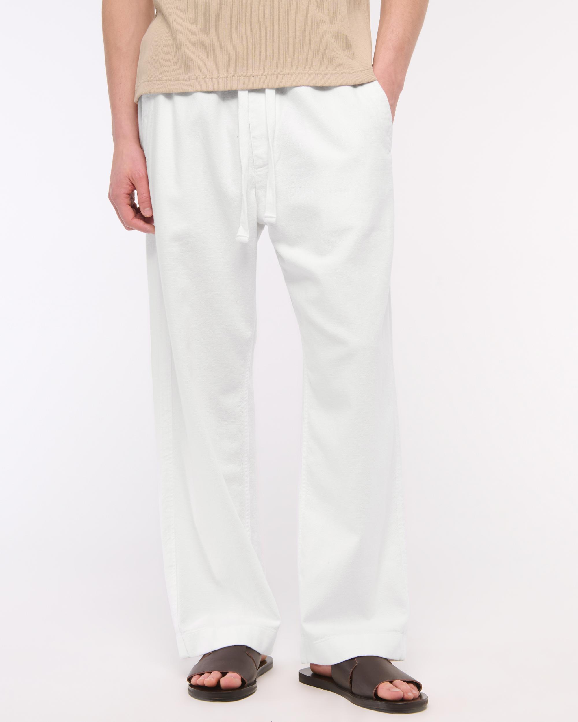 Baggy Cotton Texture Pull-On Pant Product Image