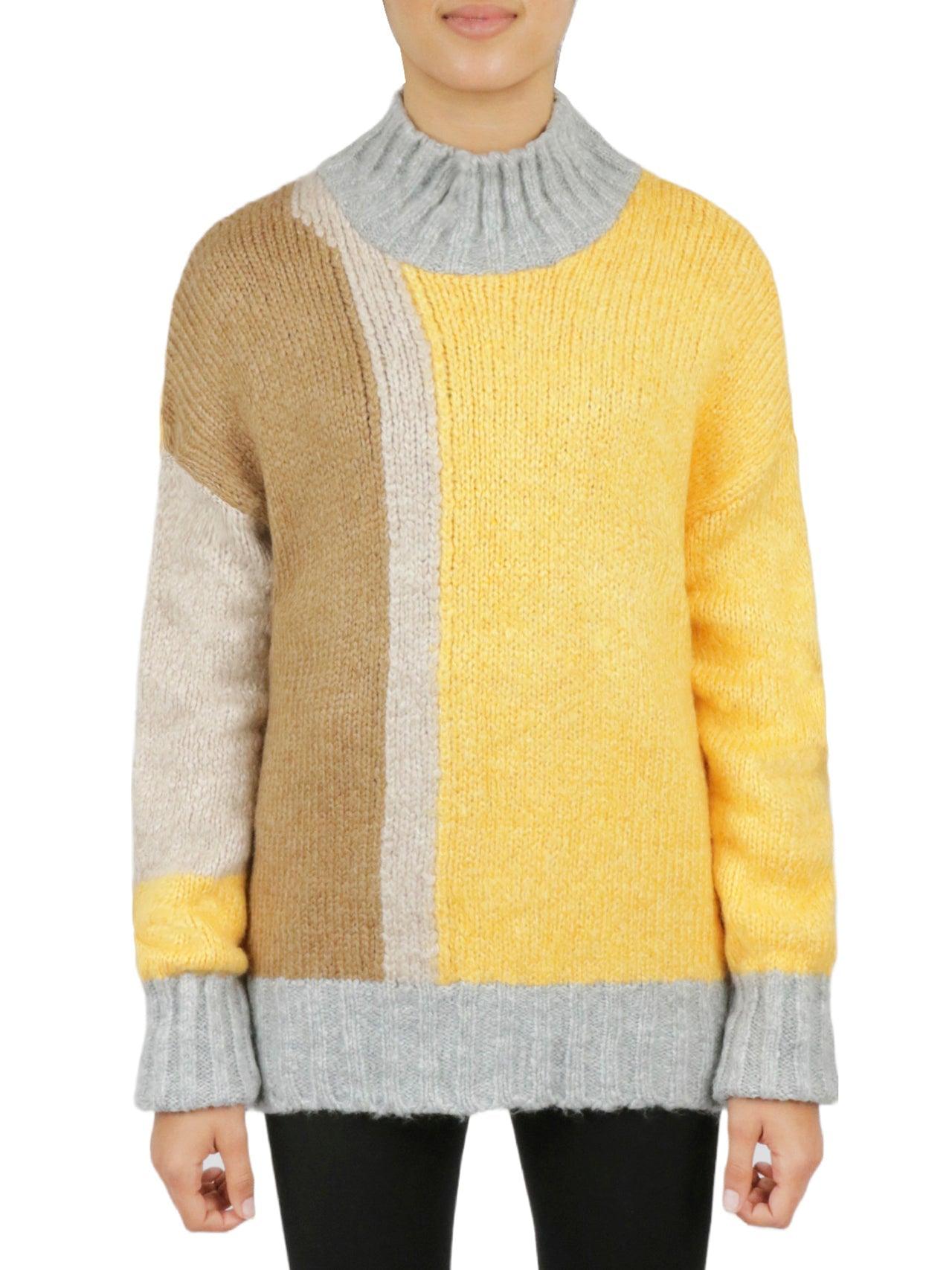 Color Block Tunic Sweater Product Image
