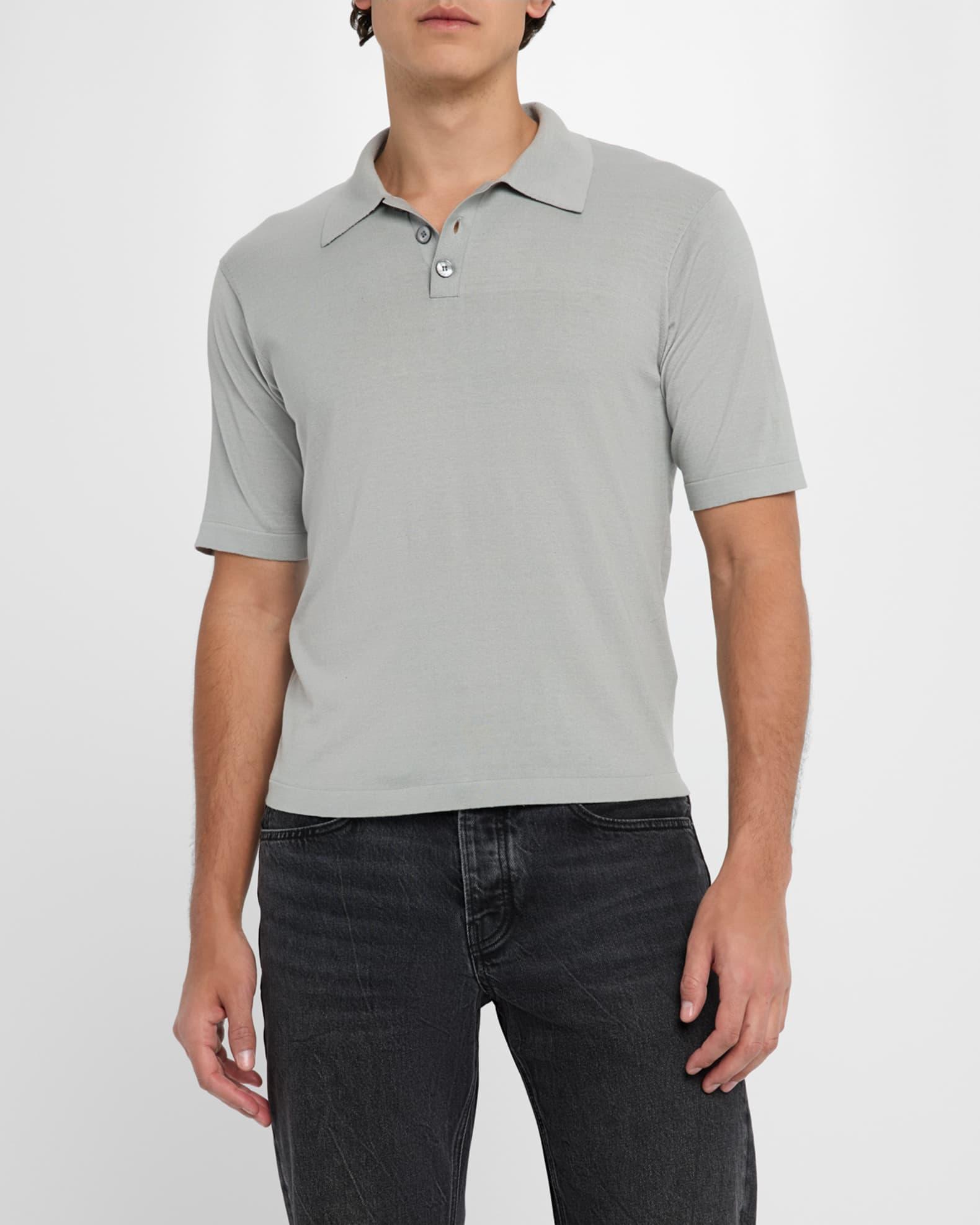 Men's Cotton Silk Polo Sweater Product Image