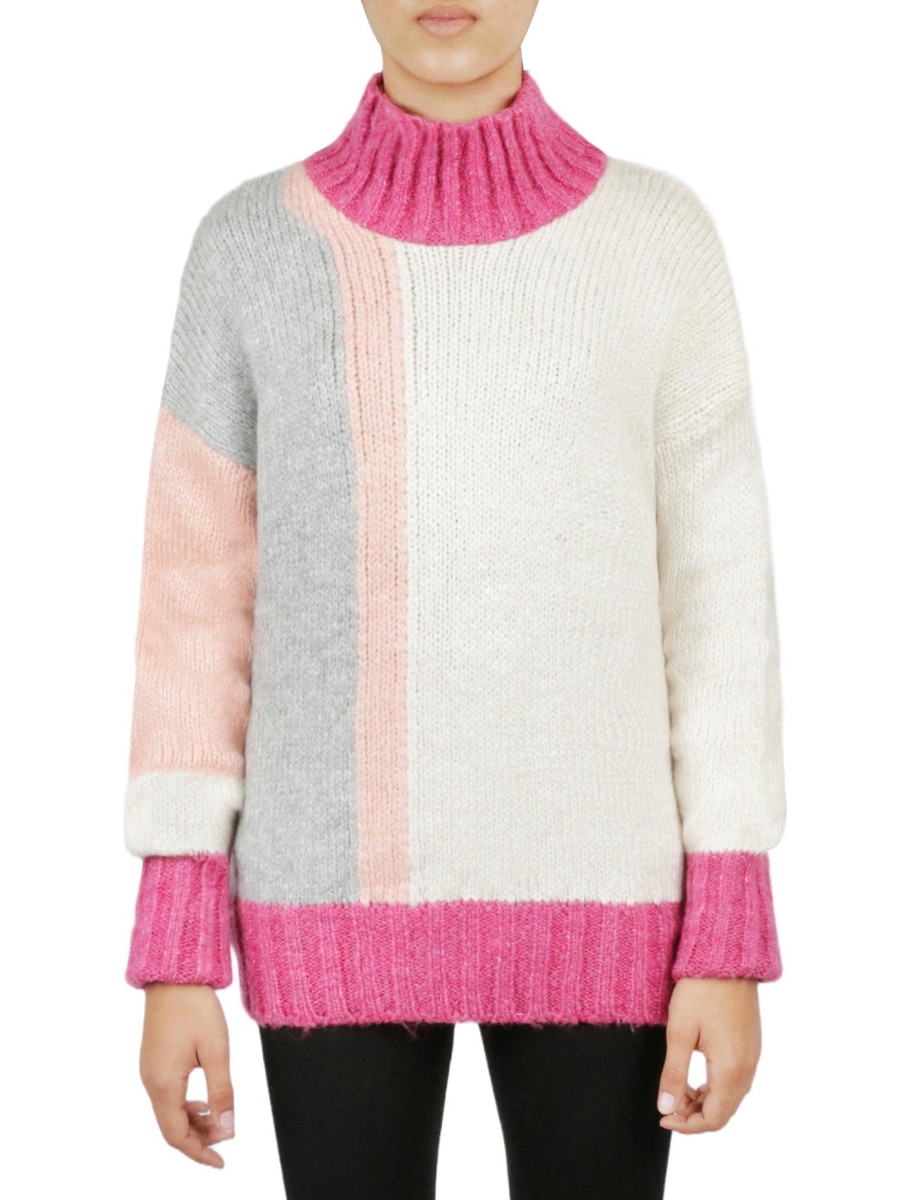 Color Block Tunic Sweater Product Image