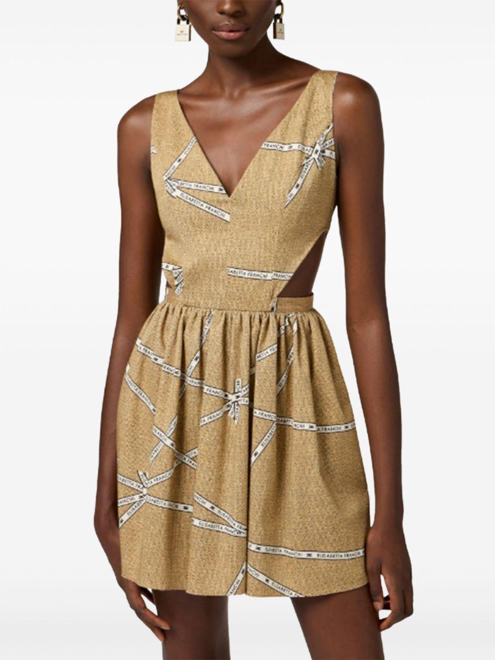 printed cut-out mini dress Product Image