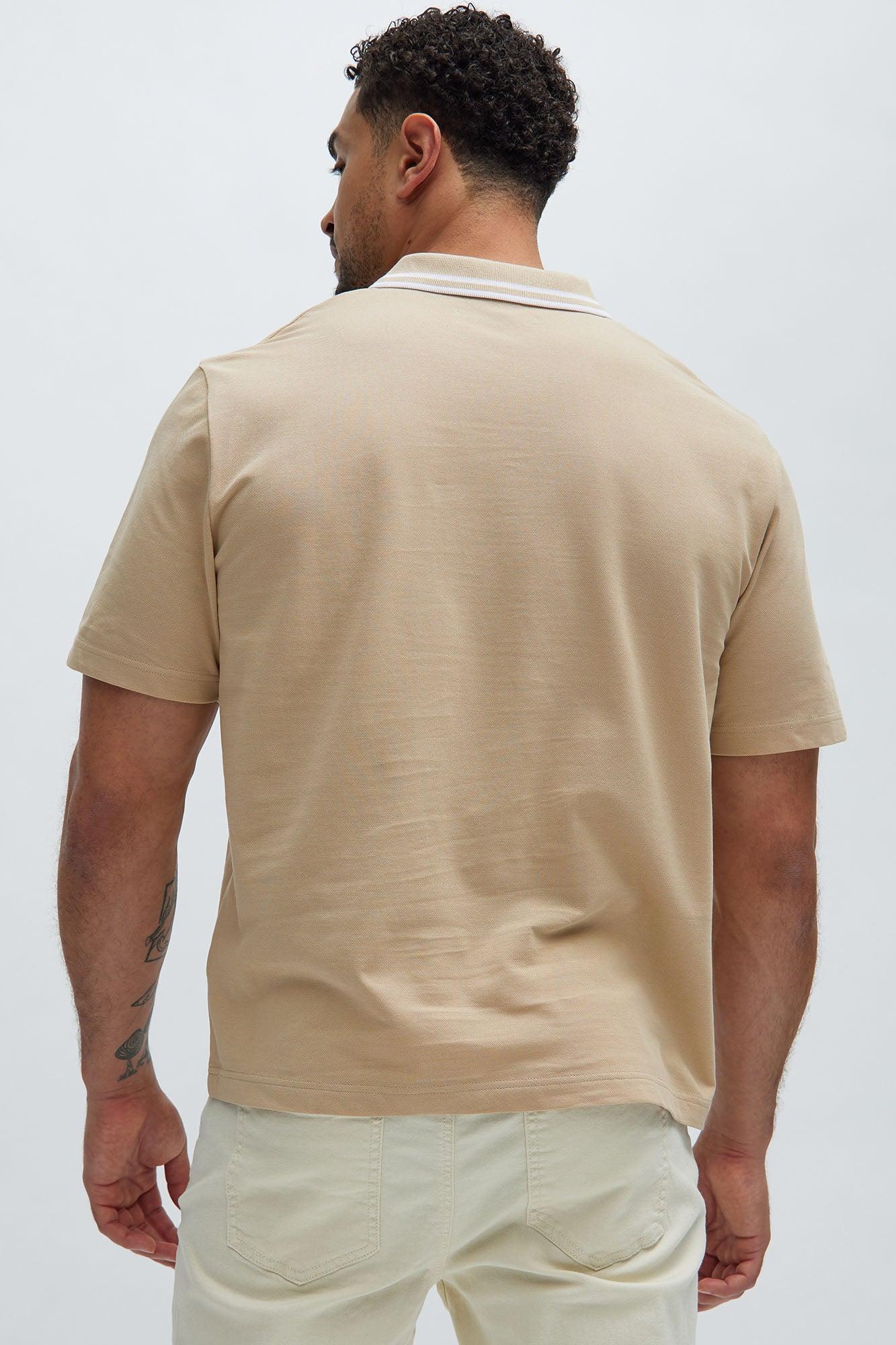 Jaxon Short Sleeve Polo - Tan Product Image
