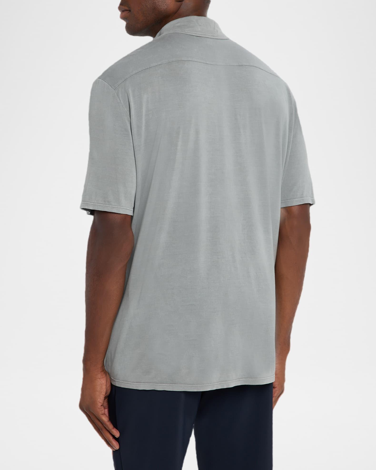 Men's Silk and Cotton Jersey Polo Shirt Product Image