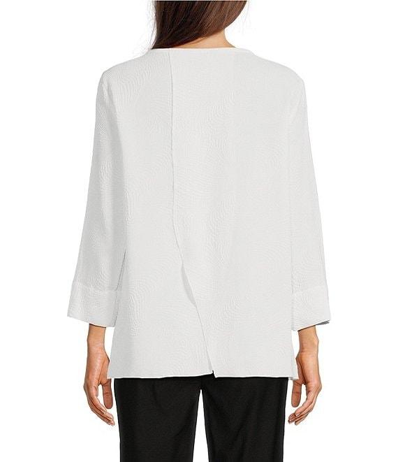 Ali Miles Round Neck 3/4 Sleeve Tunic Product Image