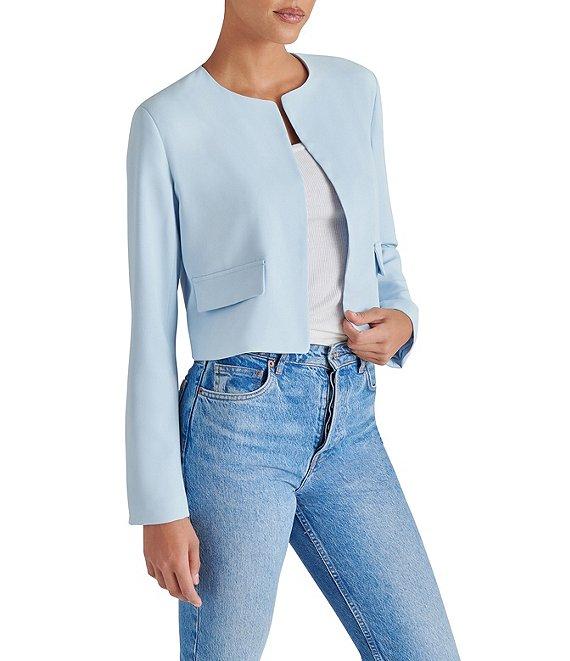 Steve Madden Serenea Crew Neck Long Sleeve Blazer Product Image