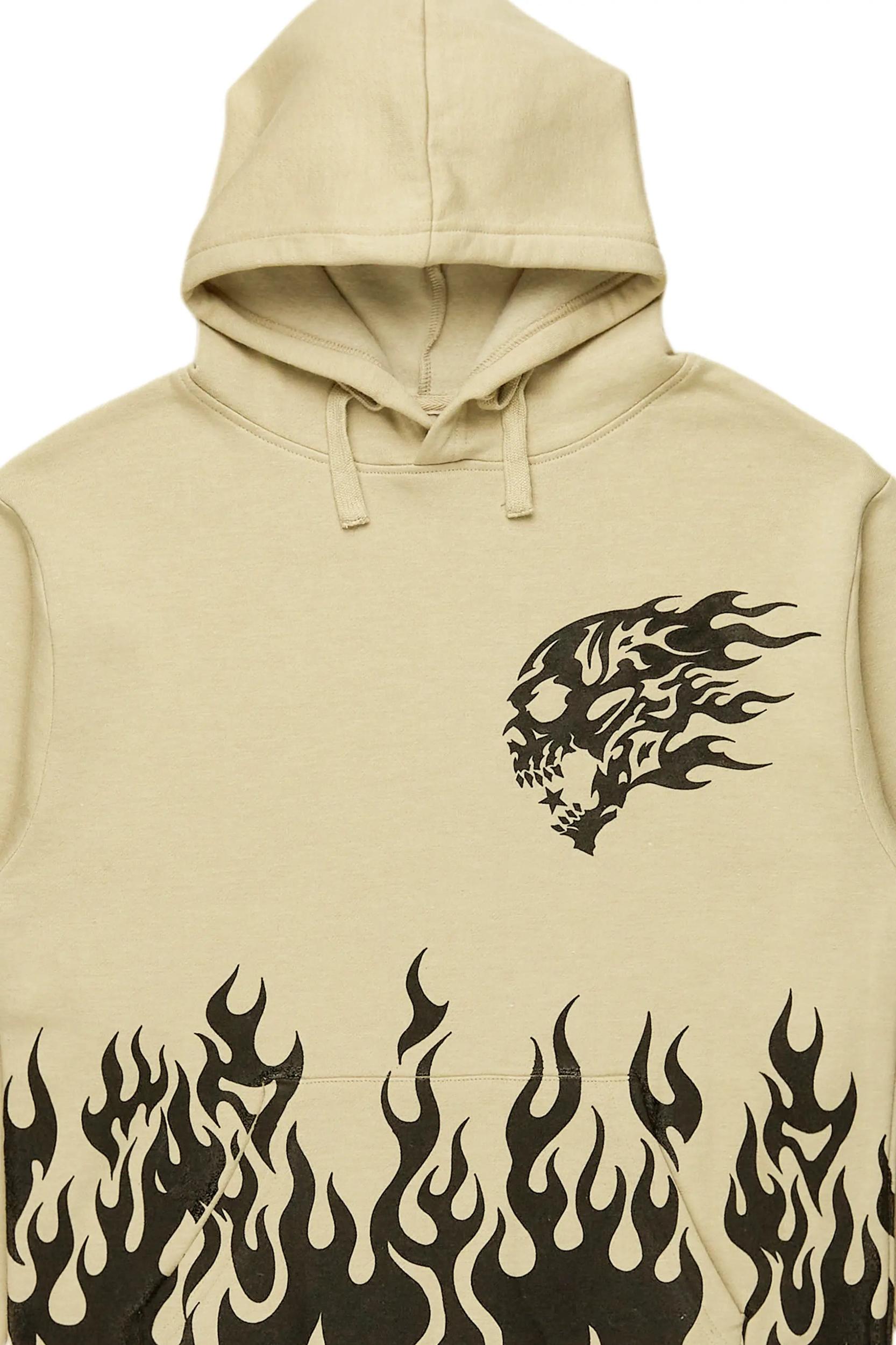 Bubble Oatmeal Graphic Hoodie Male Product Image