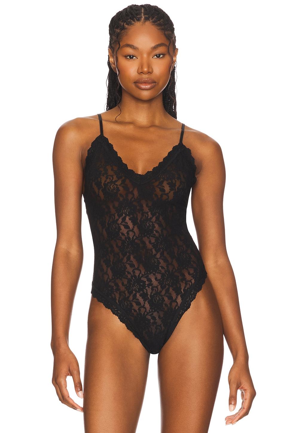 Signature Lace? & Retro Lace Thong Back Bodysuit Hanky Panky Product Image