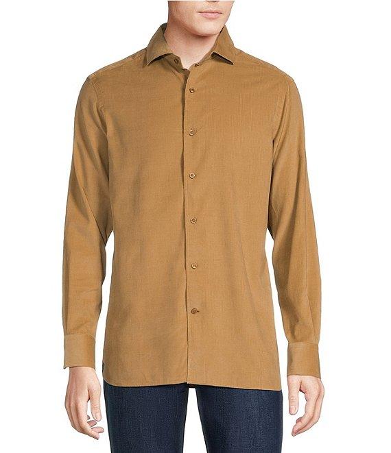 Cremieux Blue Label Solid Corduroy Long Sleeve Woven Shirt Product Image