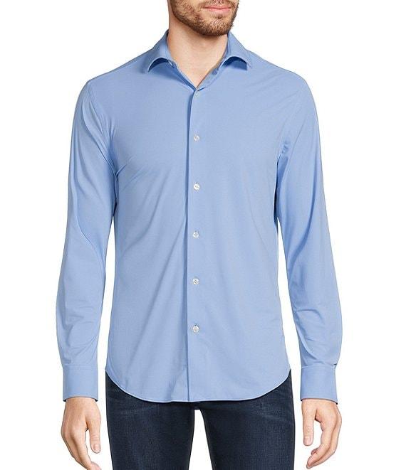 Murano Big & Tall Collezione Canclini Slim-Fit Solid Long-Sleeve Techno Woven Shirt Product Image