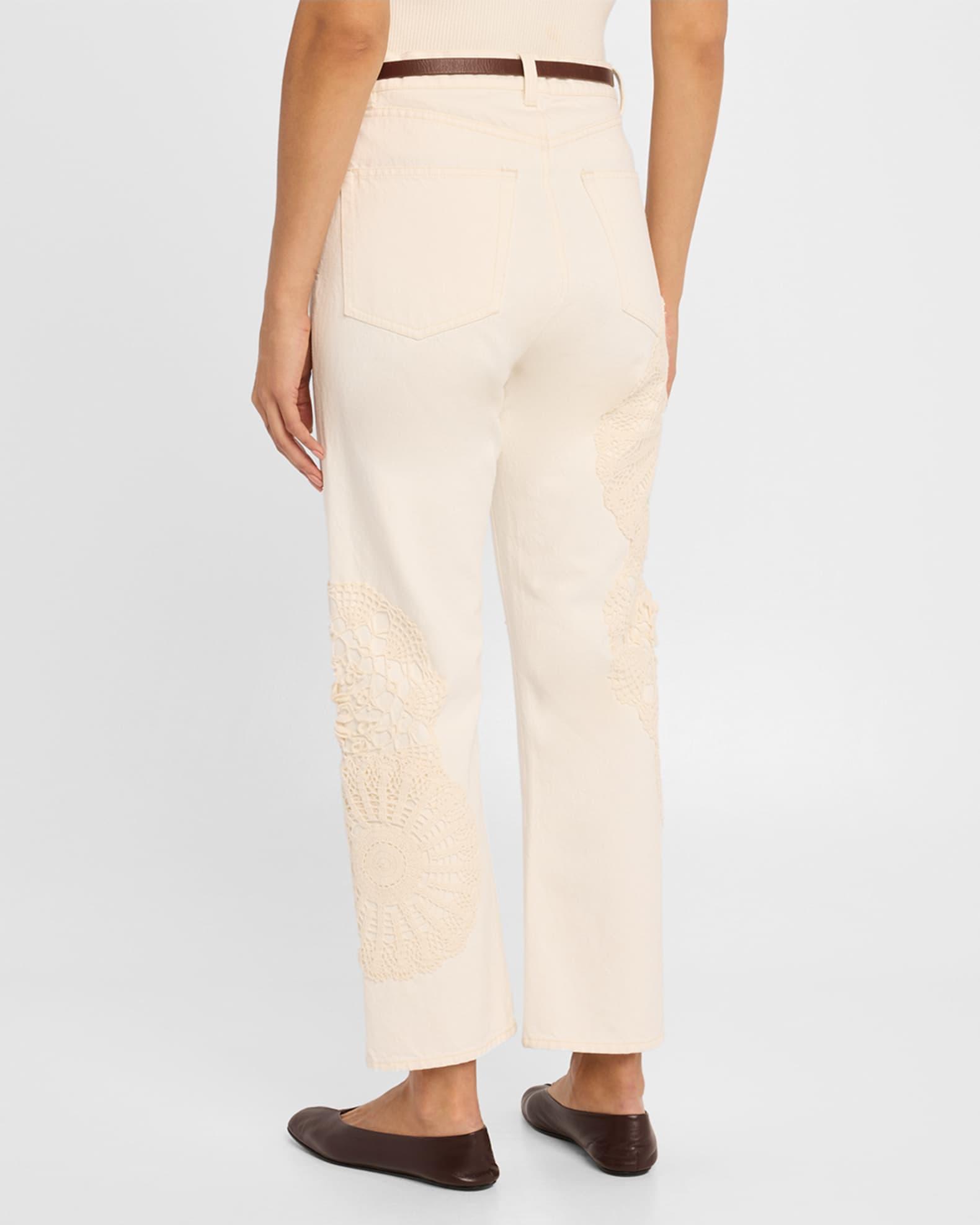 The Crochet Vertical Crop Jeans Product Image