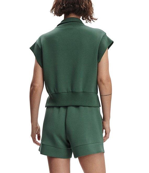 Varley Kelly Coordinating High Neck Cap Sleeve Half Zip Double Soft Cropped Sweatshirt Product Image