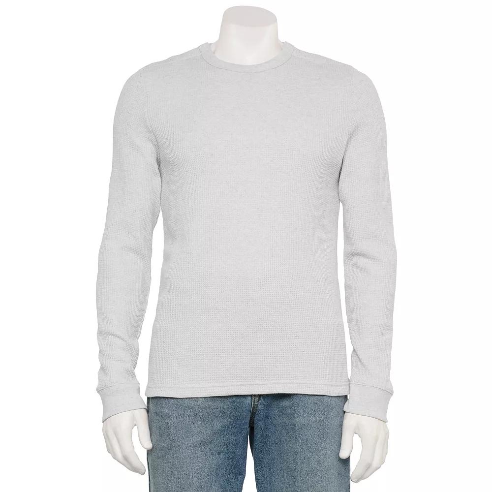 Men's Sonoma Goods For Life® Adaptive Long Sleeve Crewneck Tee, Size: XS, Light Grey Grey Product Image