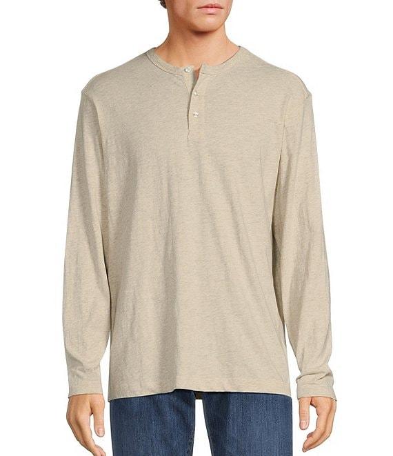 Roundtree & Yorke Long Sleeve Solid Henley Pullover Product Image
