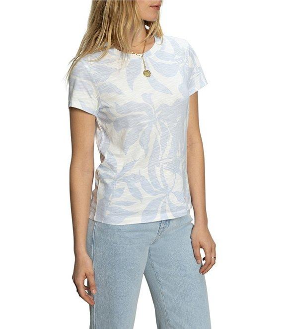 Sanctuary The Perfect Tee Crew Neck Earth Ivy Floral Print Short Sleeve Top Product Image