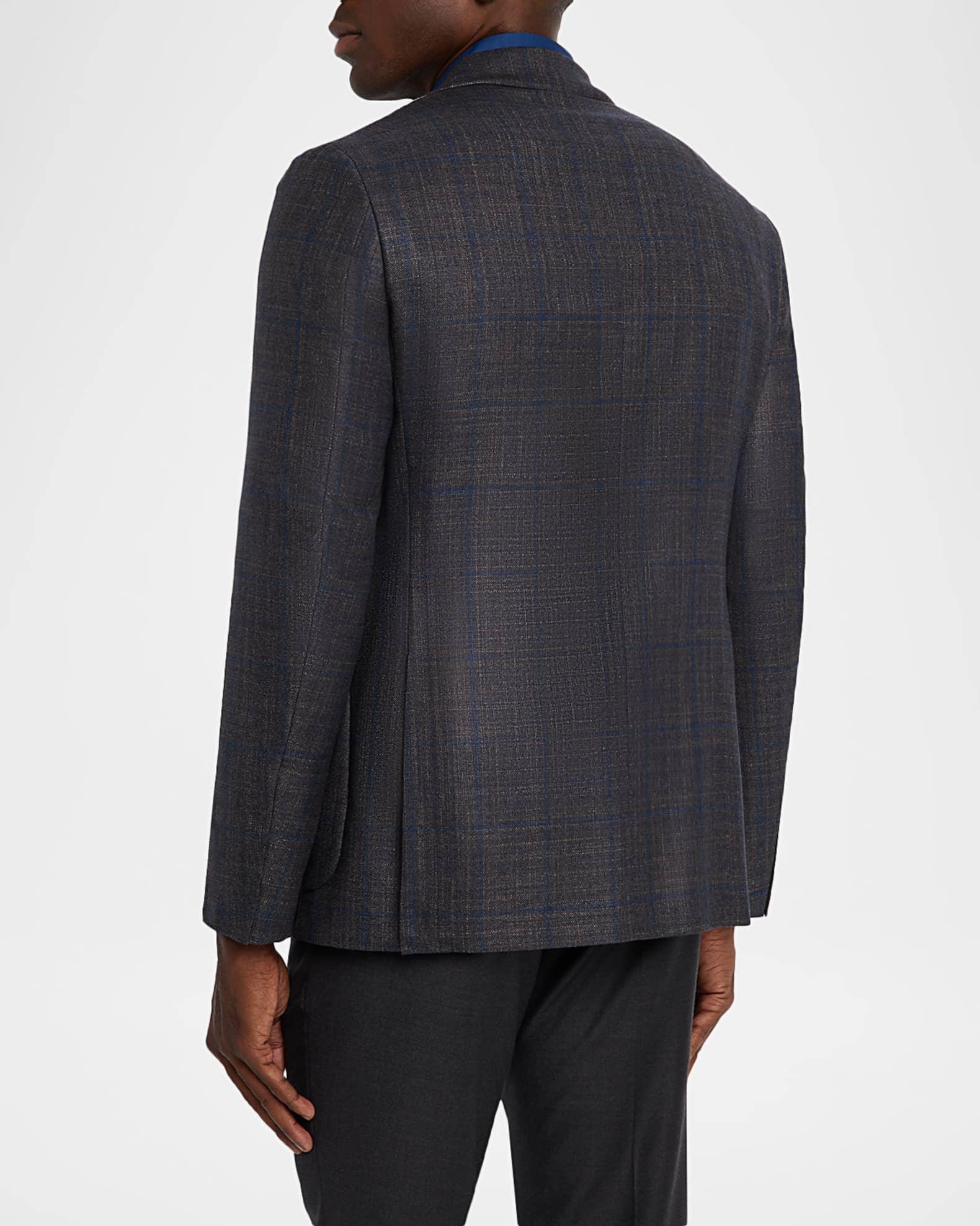 Men's Silk and Cashmere Windowpane Sport Coat Product Image