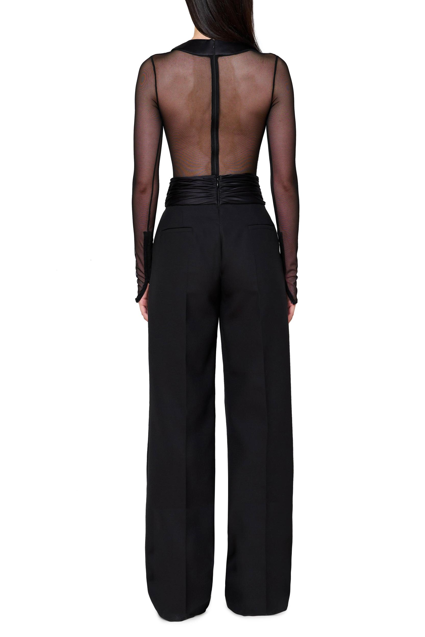 Trouser with Satin Cummerbund Product Image