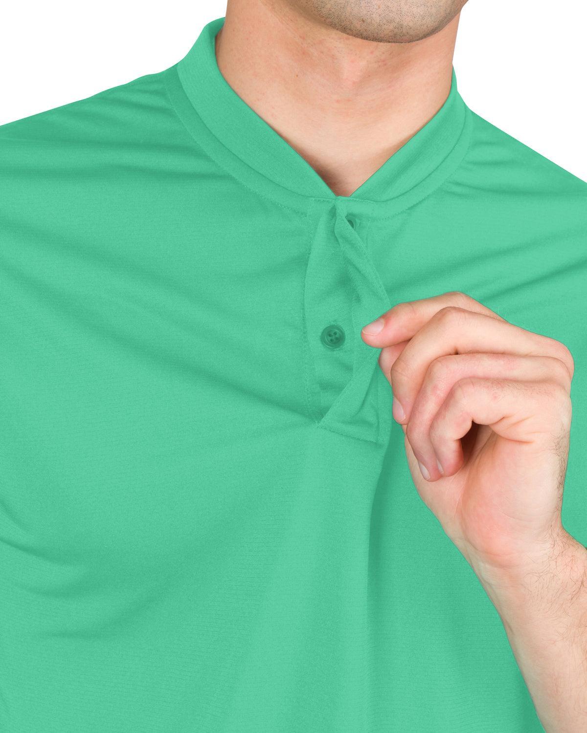 Three Sixty Six Men's Solid Collarless Golf Polo Male Product Image