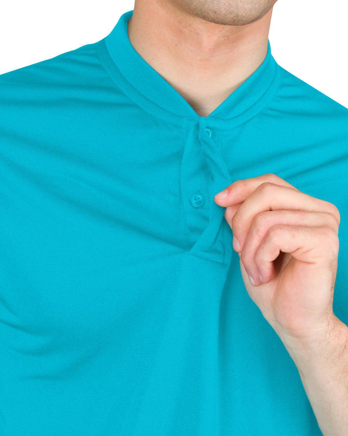 Three Sixty Six Men's Solid Collarless Golf Polo Male Product Image