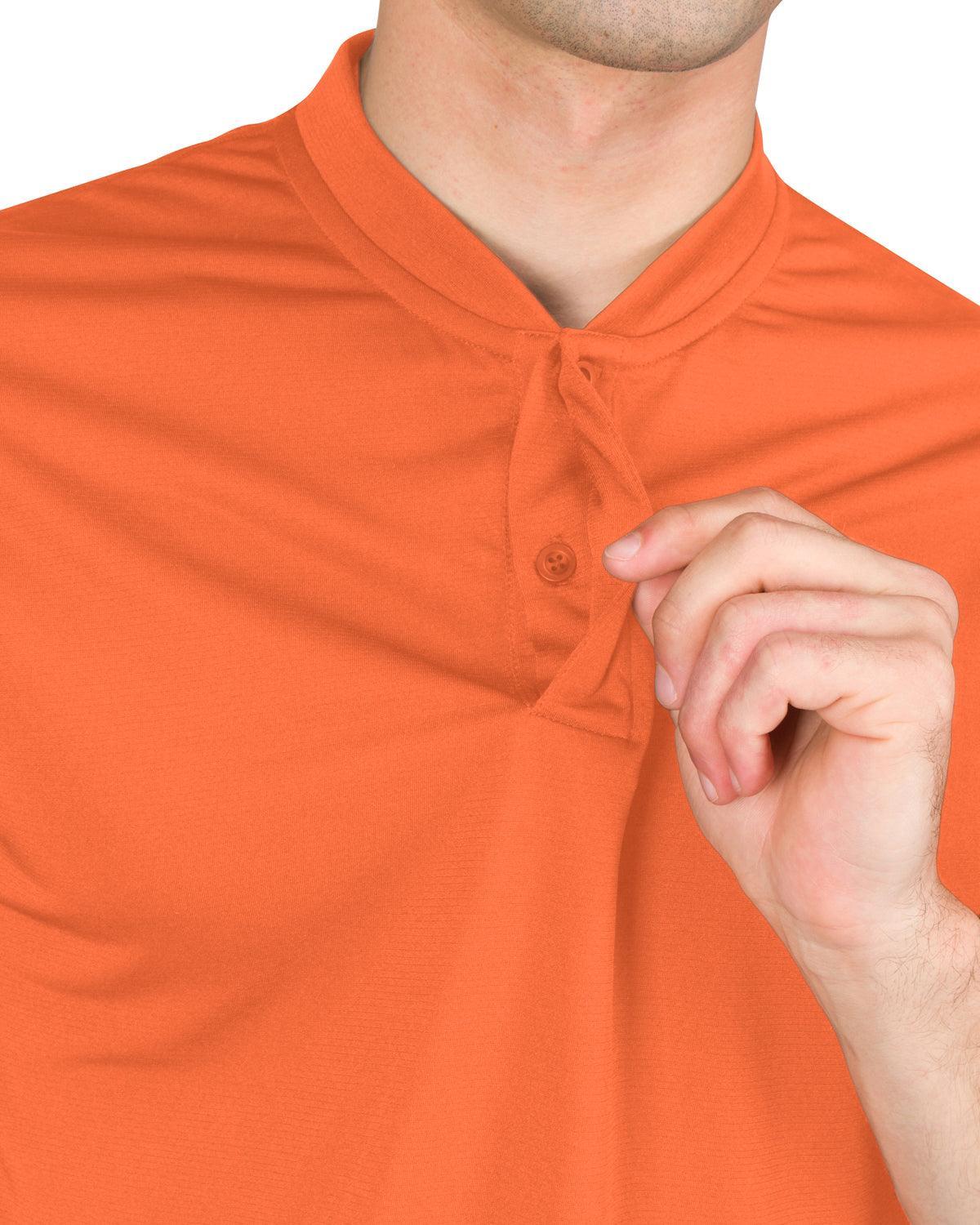 Three Sixty Six Men's Solid Collarless Golf Polo Male Product Image