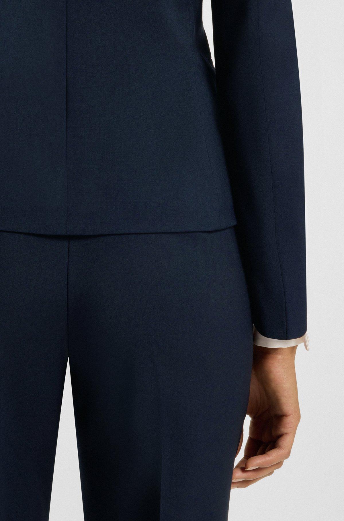 Regular-fit blazer in Italian-made virgin wool Product Image