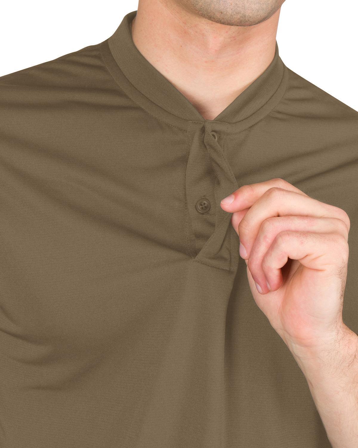 Three Sixty Six Men's Solid Collarless Golf Polo Male Product Image