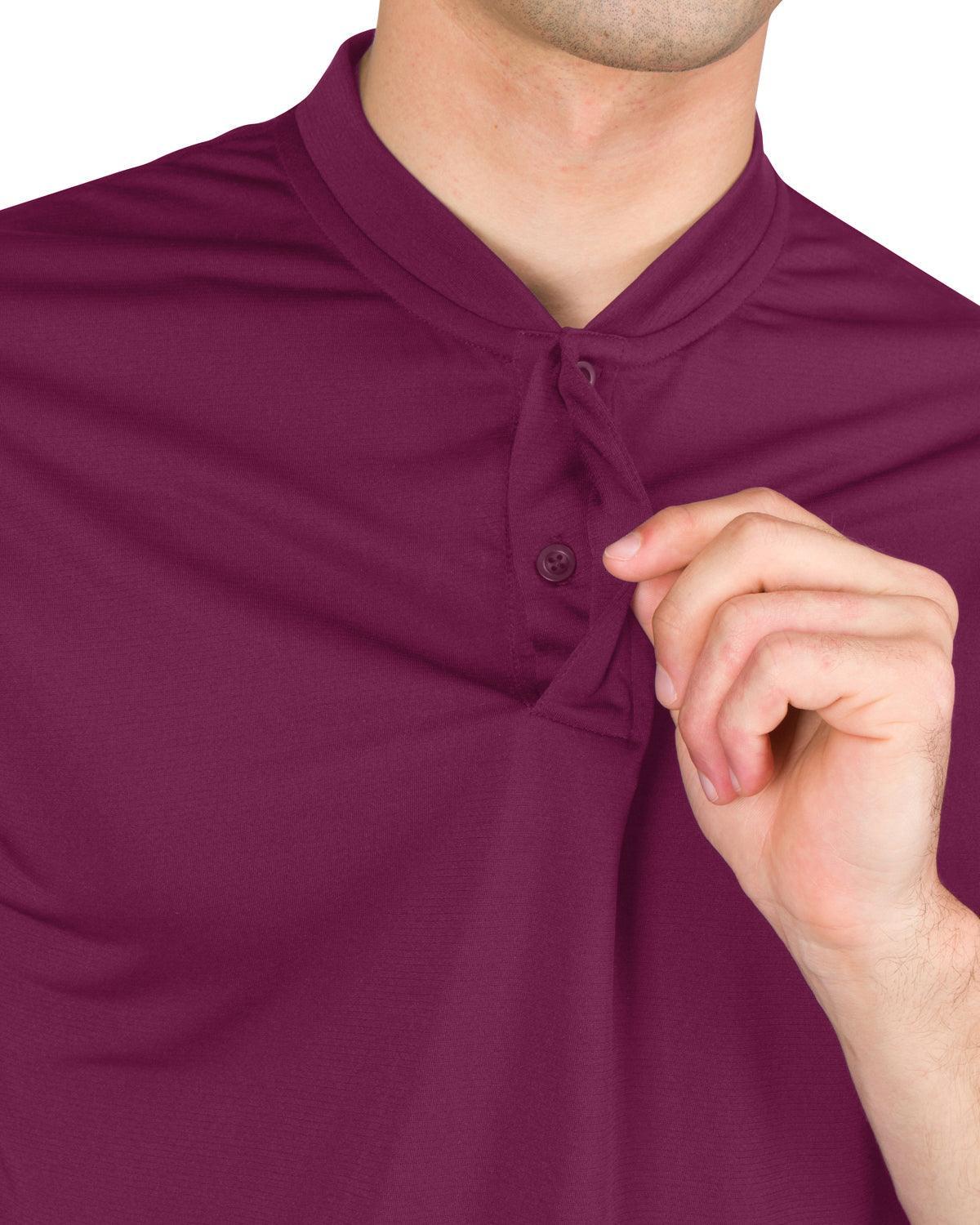 Three Sixty Six Men's Solid Collarless Golf Polo Male Product Image