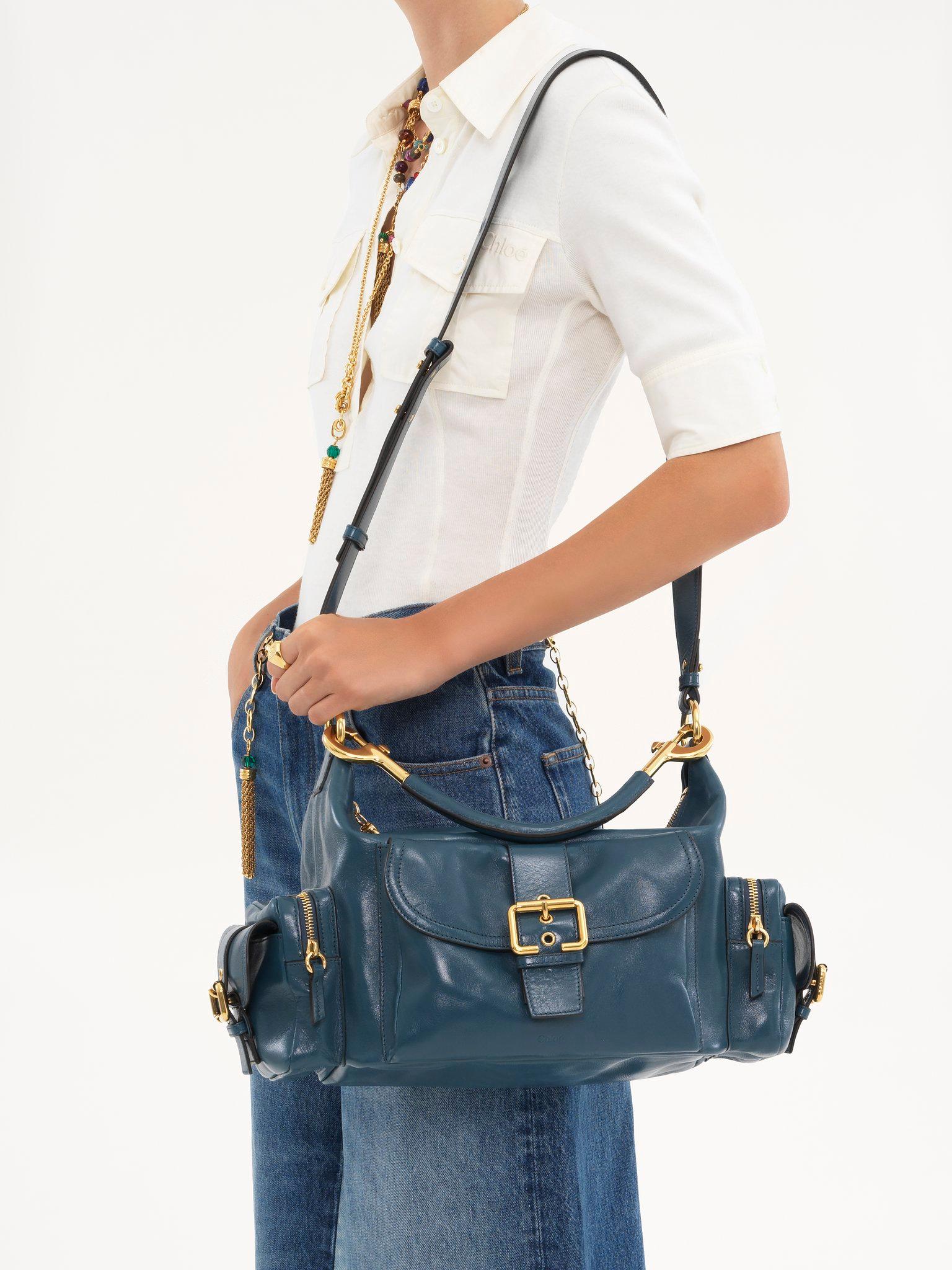 Camera bag in shiny leather Product Image